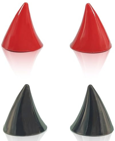 VEOIRXU Motorrad Helm Hörner, Motorradhelm Hörner, 4 Stück Helm Dekoration, Gummi-Horn Zubehör, Motorradhelmhorn,Motorrad Helm Hörner Eckdekoration,Motorradhelm Devil Demon Horn