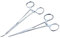 QTTRPCU 2 Stück 12.5cm Piercing Zange und Hakenlöserzange, Piercing Klemme und Hunde Haare, Gerade und Gebogene Köpfe