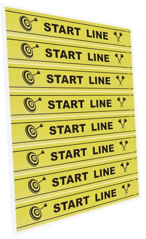 SKISUNO Darts Wurflinie Bodenmarkierung Selbstklebend 60x10cm Spielzubehör Für Dartspieler Partyspiel Orientierungslinie