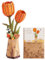 rowood 3D Puzzle Orange Tulpe, DIY-Blume Aus Holz, Modellbausätze Für Künstliche Blumen Zum Zusammenbauen Für Erwachsene, Beste Heimdekoration Und Valentinstags-Spielzeug-Geschenkset