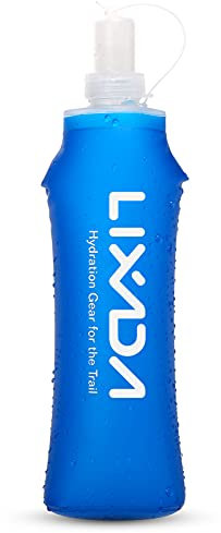 Lixada Soft Flask 500ML Botella de Agua para Beber al Aire Libre Frasco Plegable Suave Sin BPA para Running, Trail Running y Senderismo 1PCS / 2PCS,Azul