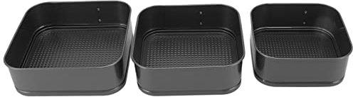 Teglia da forno a cerniera per torte, 3 pezzi, teglia da forno quadrata per panetteria, cheesecake, pane, ristorante