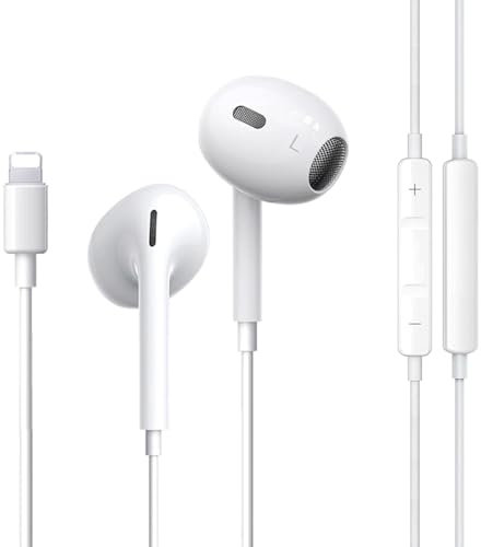 For iPhone Earbuds Wired Headphones Noise Isolating Earphones Corded Headsets Built-in Microphone & Volume Control Compatible with iPhone 14/13/12/11/8/7 Pro Max/XR/XS/SE, Support All iOS System