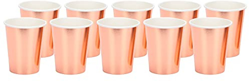 Gobelets Compostables Rose Gold Design Élégant Pour Fêtes Café Thé Événements Spéciaux 20 Pièces
