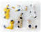 Starry Mart Ceramic Maneki Neko Lucky Cat Chopstick Holder Set of 6 – Japanese Fortune Cat Utensil Rest for Chopsticks, Spoons, Forks – Cute and Durable Table Decor