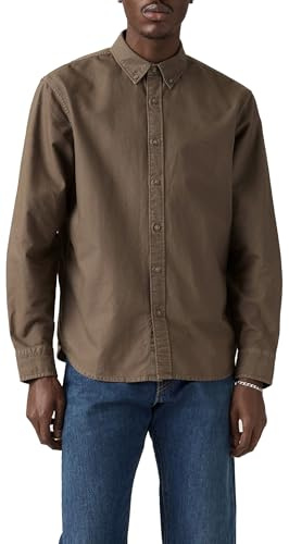 Levi's Authentic Button Down Khaki Green Garmen, Khaki Green Garment, L