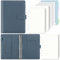 SKYDUE A5 Ringbuch, Ringbuch A5 Nachfüllbar,135 Blätter Nachfüllpapier, Notizbuch Mit Bindertaschen, a5 Binder Für Schulnotizen Und Reisetagebücher (Blau)