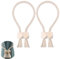 Fermatenda Calamita,2 Pcs Tende Fermatenda in Cotone per Tende Sottili e Spesse Calamite per Tende da Interno Fermatende e Raccogli Tenda Ganci per Finestre di Casa e Ufficio (Beige)