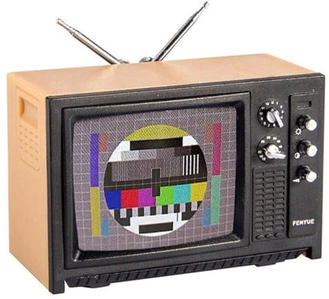 Puppenhauszubehör im Maßstab 1:12, Kunststoff, Vintage, Mini-Puppenhauszubehör, Fernseher, DIY-Miniatur-Puppenhauszubehör für Puppenhausdekoration, Geschenk für Puppenhausliebhaber, Miniatur-Puppenhau