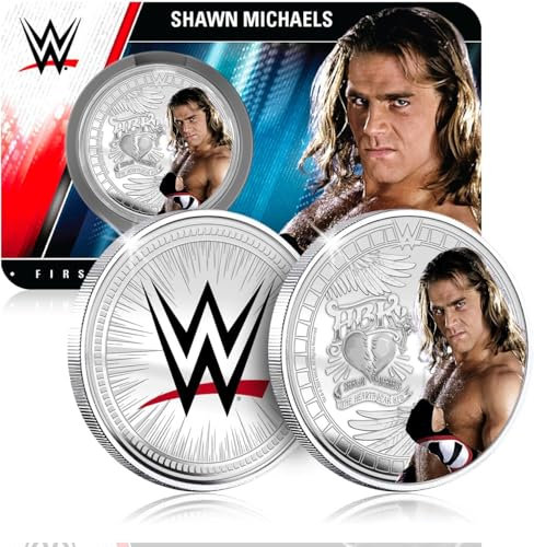 FANTASY CLUB Shawn Michaels WWE 32 mm offizielle Sammelmünze – Hommage an Herzensbrecher – Limitierte Auflage für Fans und Sammler