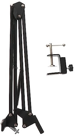 IWOWHERO Soporte De Cámara Metálico Brazo Extensible para Webcam Soporte Giratorio Flexible para Abrazadera Metálica para Estudio o Hogar