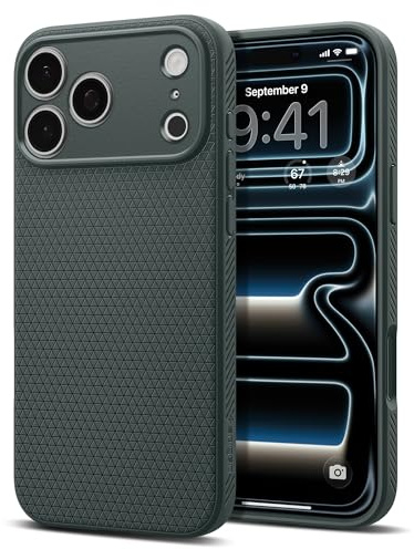 Spigen Liquid Air Case Compatible with iPhone 17 Pro (2025) [Military-Grade Drop Protection] - Abyss Green