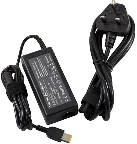 Lite-am 65W AC Adapter Power Supply 20V 3.25A Laptop Charger with Rectangle USB Type Yellow DC Tip For IBM Lenovo ChromeBook N40