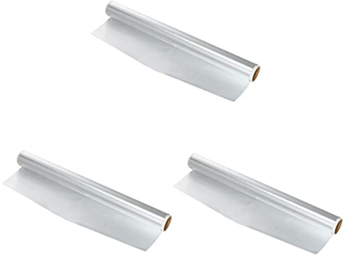 BESTYASH 3 Rollen Alufolie für Backofen und Grill Vielseitige Aluminiumfolie für Bbq Luftfritteuse und Mikrowelle und Doppelseitig Nutzbar für Backen und Grillen