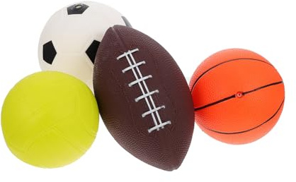 SOIMISS Aufblasbares Spielzeugball Set für Teiliges Set Rugby Volleyball Basketball Fußball aus Hochwertigem PVC für Wurf Fang und Kickspiele Zufällige Farben Zufällige Zufällige Farbe