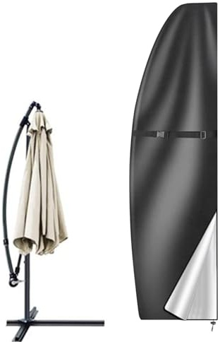 Iouyjiu - Funda de sombrilla para sombrilla (resistente a los descoloramientos para sombrilla de terraza, protección de tela Oxford, estilo plátano, para balcón, piscina, jardín, terraza, patio o