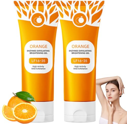 OXIYA 2 Stück Orangen-Peeling-Gel – Gesichtspeeling, exfoliate,Orangen-Peeling-Gel für Frauen, porenreinigendes Gesicht, verfeinert das Hautbild und beugt Hautunreinheiten und Rötungen vor.