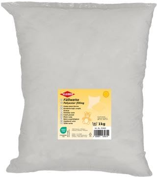 Kleiber weiche Füllwatte aus Polyester in rohweiß Bastelwatte (1, Kilogramm)