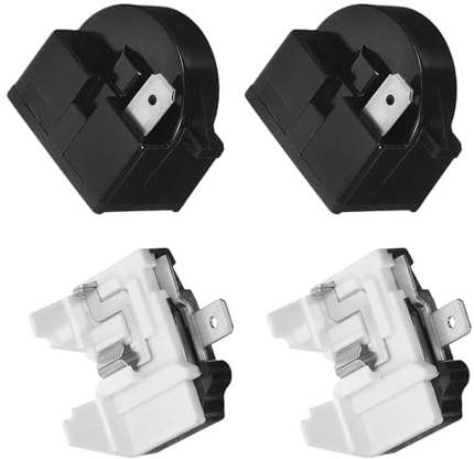 SOPOTUTU 2 Ensembles Relais de Démarrage Compresseur Réfrigérateur avec Protection Surcharge et Surchauffe Kit pour Congélateur Mini-frigo Contrôle Stable Température