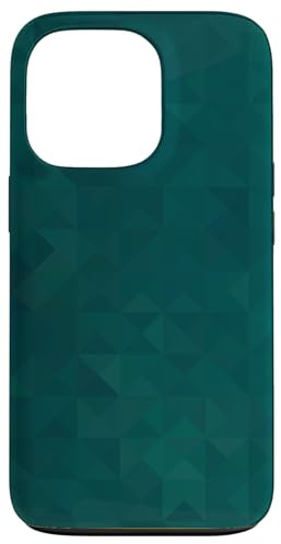 Emerald Teal Green Geometric Abstract Modern Luxe Case for iPhone 13 Pro