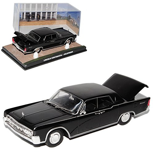 alles-meine.de GmbH Lincoln Continental Limousine Schwarz Goldfinger J. Bond 007 1/43 Ixo Modell Auto mit individiuellem Wunschkennzeichen