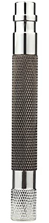 ZASCHMOY Ersatz-Rasiergriff, Rasiergriff aus Edelstahl für Rasierhobel mit Zwei Kanten, mit Rutschfestem Griff, RoséGold, Schwarz, Silber, Gold Optional (BLACK)