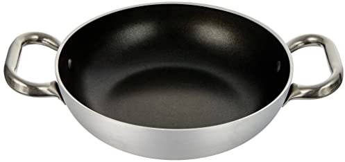 Pentole Agnelli FAMA10SEL20 Select Tegame in Alluminio, 2 Manici in Acciaio Inossidabile, 20 cm, Argento