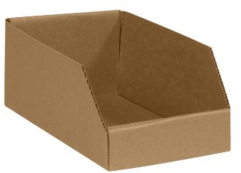 Aviditi Corrugated Cardboard Storage Bins, 6x 9x 4 1/2, Kraft, Pack of 25, for Warehouse, Garage and Home Organization