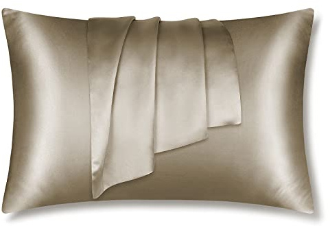 LULUSILK Seide Kissenbezug 40x80cm Taupe, Haar- & Hautpflege, 1 Stück | 100% echte Maulbeerseide, verdeckter Reißverschluss. Atmungsaktiv, sommerkühlend. Geschenkverpackung.