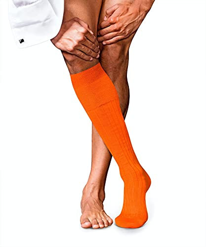 FALKE Herren Kniestrümpfe No. 2 M Kh Kaschmir lang einfarbig 1 Paar, Orange Red Clay 8095, 41-42