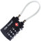 OW-Travel Kabelschloss 3 Stellig Zahlenschloss Kofferschloss Vorhängeschloss Gepäckschloss Sicherheitsschloss TSA Lock Cable USA Schloss Zahlencode für Reisekoffer Spind Rucksack Luggage:1 Schwarz