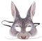 RAPPA Lebensechte Tiermaske Hase - Karnevalsmaske Hasenmaske - Unisex-Kinder - Kinder - Tiere