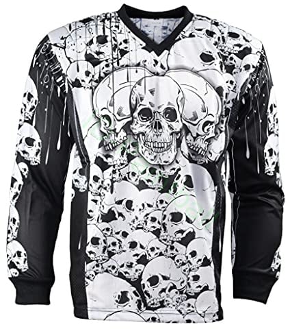 IDP Jersey The Skulls Weiss Paintball Trikot