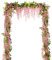Lvydec Wisteria Artificial Flowers Garland, 4 Pcs Total 28.8ft Artificial Wisteria Vine Silk Hanging Flower for Home Garden Outdoor Ceremony Wedding Arch Floral Decor (Pink)