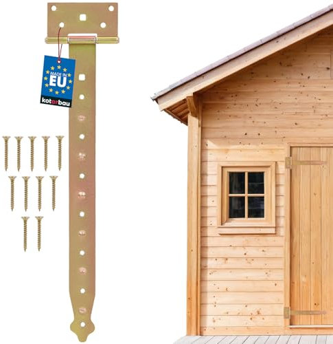 KOTARBAU® Charnière en Croix 400 mm Charnière pour Portes et Portails Galvanisée Dorée Quincaillerie de Construction