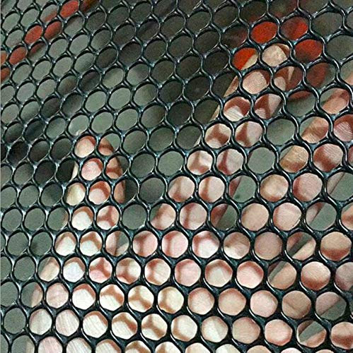 Mitef Filet de Sécurité Léger en Grillage de Poulet en Plastique Filet de Protection Balcon,Ouverture:0.8cm(0.31),Noir,Taille: W1.6'xL3.2'(0.5mx1m)