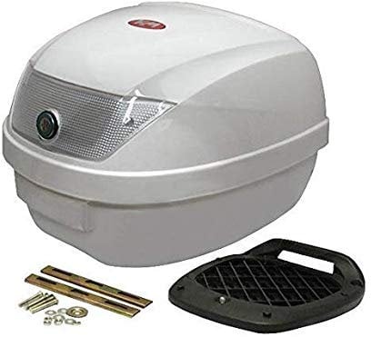 Topcase Motorradkoffer Roller Motorrad Koffer - Vinculexx - Weiss lackiert 28L inkl. Montageplatte