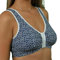Liv Lingerie GEMM Front Fastening Cotton Rich Bra for Ladies Women Non Wired Post Surgery Soft Stretch in Multiple Colour Choices Regular to Plus Sizes Easy Open Comfort Wirefree (40, Blue)