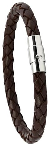 Simaru Lederarmband, stylisches Flechtmuster Armband aus Premium Leder Made in Germany mit Edelstahl Bajonettverschluss für Damen & Herren