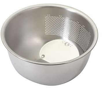Pearl Metal HB-6765 Rice Sharpener Bowl, Colander, Drainer, 3-Way, Dishwasher Safe, 18-8 Stainless Steel, Made in Japan, Made in Tsubame Niigata Prefecture