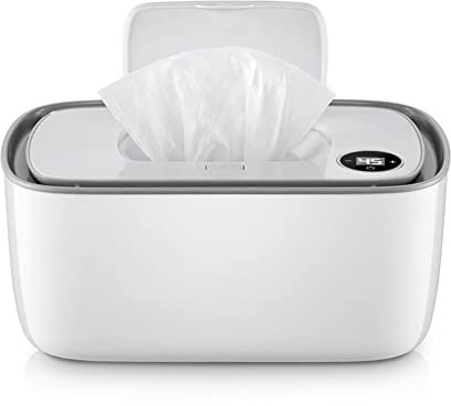 TROONZ Baby Wet Wipes Dispenser, Portable Baby Wipes Heater Warmer For Travel, Surround Heating Baby Wipes Warmer For Babies, Digital Display Diaper Wipe Warmer