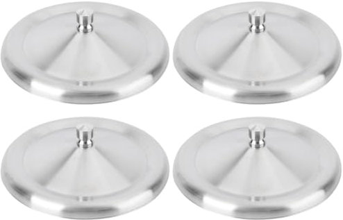 Amosfun 4 Pcs Stainless Steel Lid Porcelain Coffee Mugs Beer Mug Cover Drink Cup Lid Travel Mug Lid Replacement Universal Lids Coffee Cup Sleeves Universal Coffee Mug Lid Airtight Silver