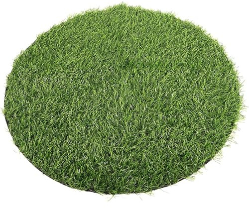 Alipis 60CM Round Artificial Grass Table Mat No Maintenance Plastic Grass Table Cover for Decorative Outdoor/Indoor