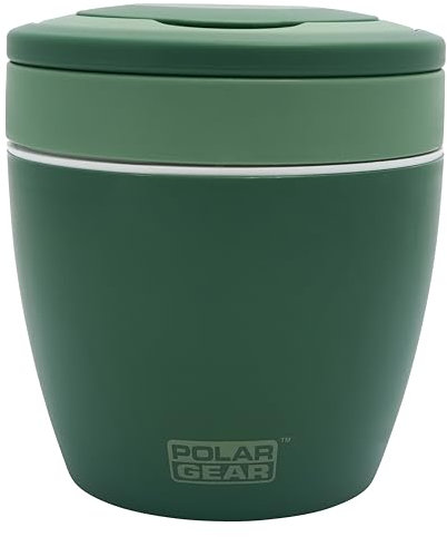 Polar Gear Microwavable Food Containers with Fold Away Cutlery, Polypropylene, 500 milliliters, Green