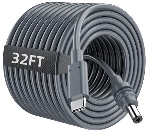 DuHeSin Starlink Mini câble d'alimentation Starlink Mini USB C vers CC entrée 100 W, câble USB de type C vers CC étanche pour banque d'alimentation 65 W + source PD 10 m