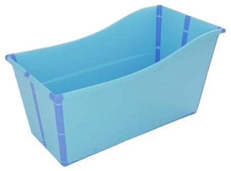 Coolpleasant Baignoire Pliante Multifonction pour Enfants De Sécurité, Baignoire Pliable Baignoire Adulte Baignoire Haute Capacité, 97 x 47 x 57 cm(Color:Bleu)