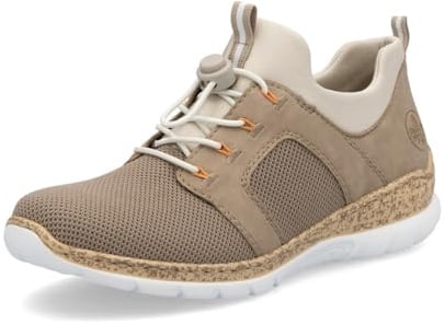 Rieker Damen Low-Top Sneaker N4290, Frauen Halbschuhe,Freizeitschuhe,Turnschuhe,Laufschuhe,straßenschuhe,Strassenschuhe,braun (20),38 EU / 5 UK