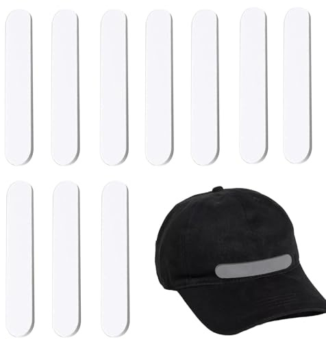 10 Stück Hutgrößenreduzierer, selbstklebende Hutgrößen-Pads, Einlagen zum Verkleinern von Filzgrößen, Schwarz und Weiß, Maßband für Mützen, Kappen, Schweißband