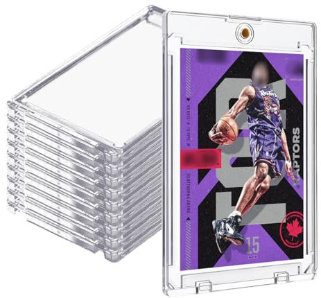 10 Stück Magnetic Card Holder für Trading Cards, 35PT Magnetischer Kartenhalter, Transparent Card Saver, UV-Schutz Sammelkarten Hüllen, Kartenhüllen für Pokemon, Magic, Yugioh, Sportkarten Sammlung