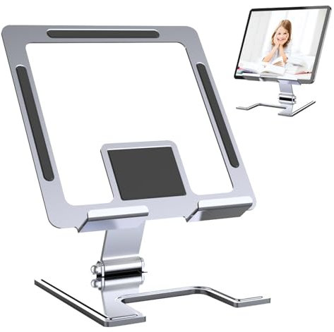 Supporto tablet - Materiale in metallo, design pieghevole | Porta del telefono cellulare regolabile per officine commerciale, apprendimento online, chat video, guardia di guardia, supporto desktop com